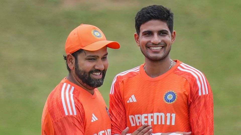 Rohit Sharma and Shubman Gill were in a joyful mood while training