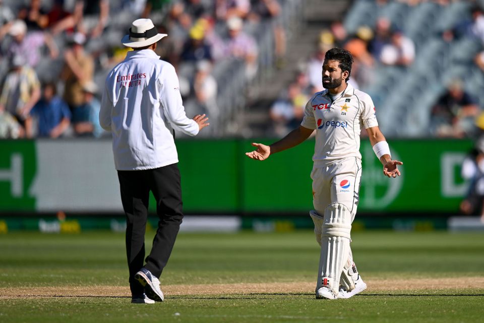 Mohammad Rizwan was unhappy with his dismissal during Pakistan's chase at the MCG