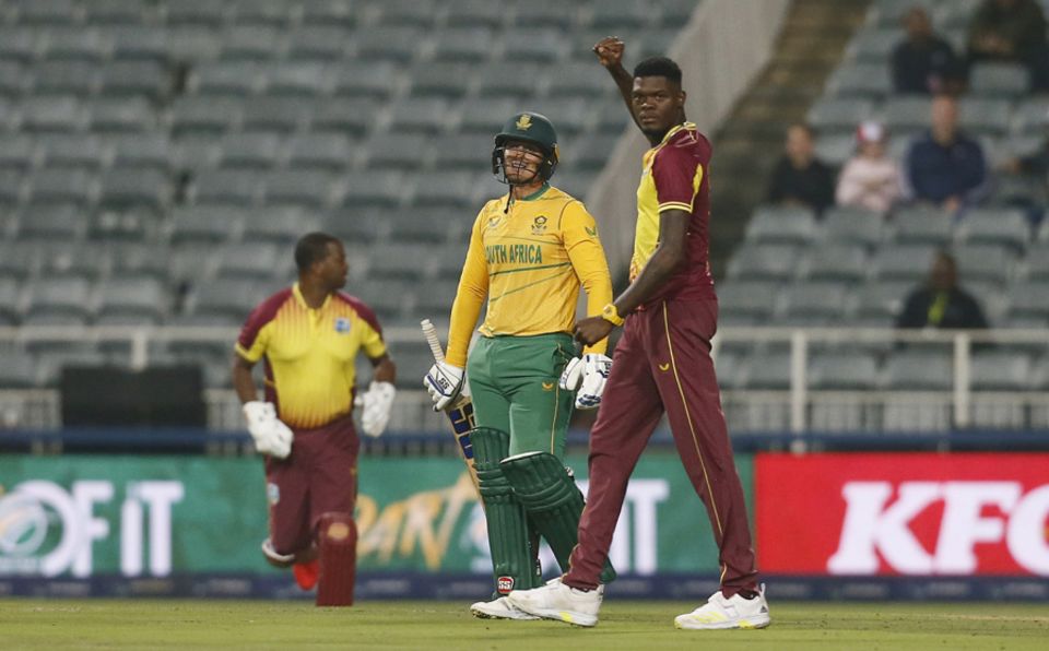Alzarri Joseph's five-for gave West Indies a 2-1 series win in South Africa