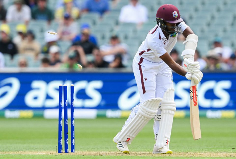 Kraigg Brathwaite was bowled by a beauty from Pat Cummins