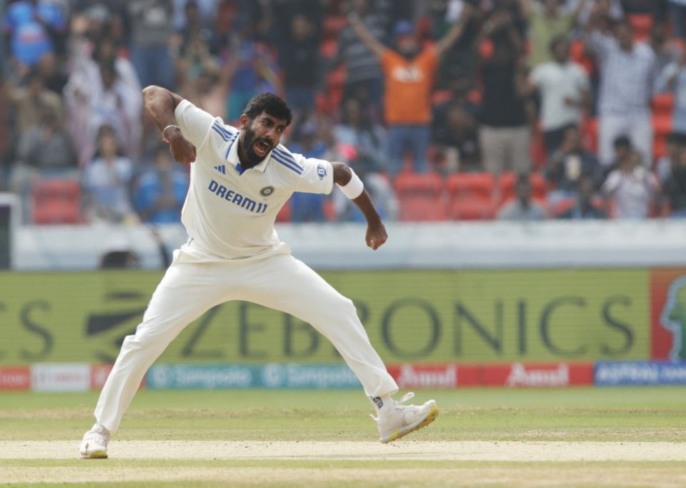 Jasprit Bumrah sent back Ben Duckett and Joe Root during a fiery spell of reverse-swing