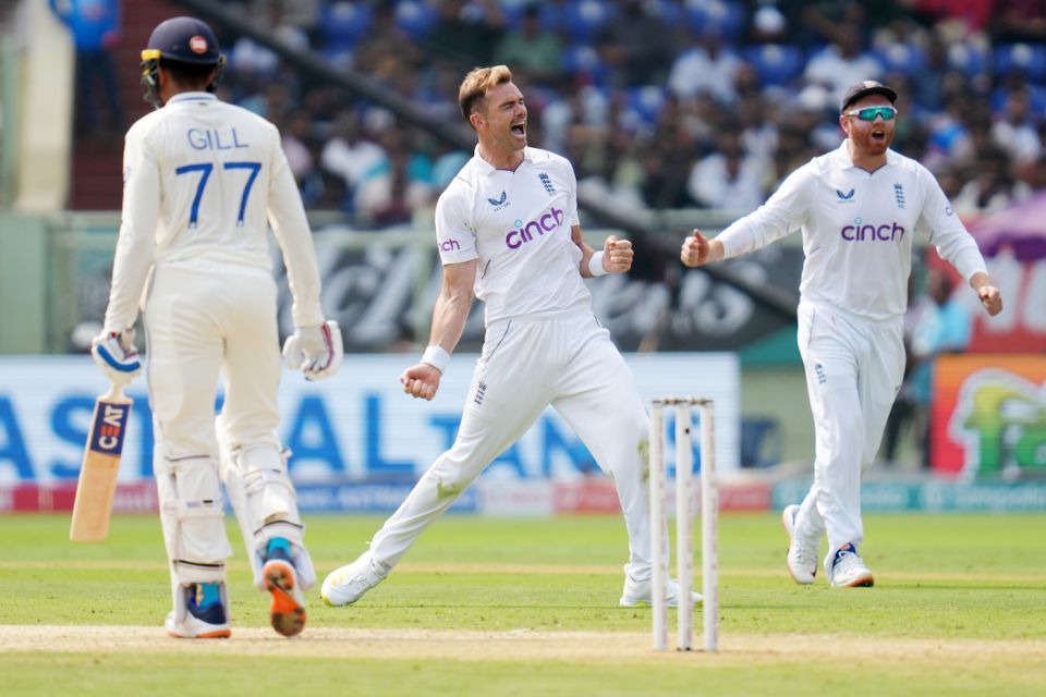 James Anderson drew the outside edge off Shubman Gill's bat to pick up Test wicket no. 691