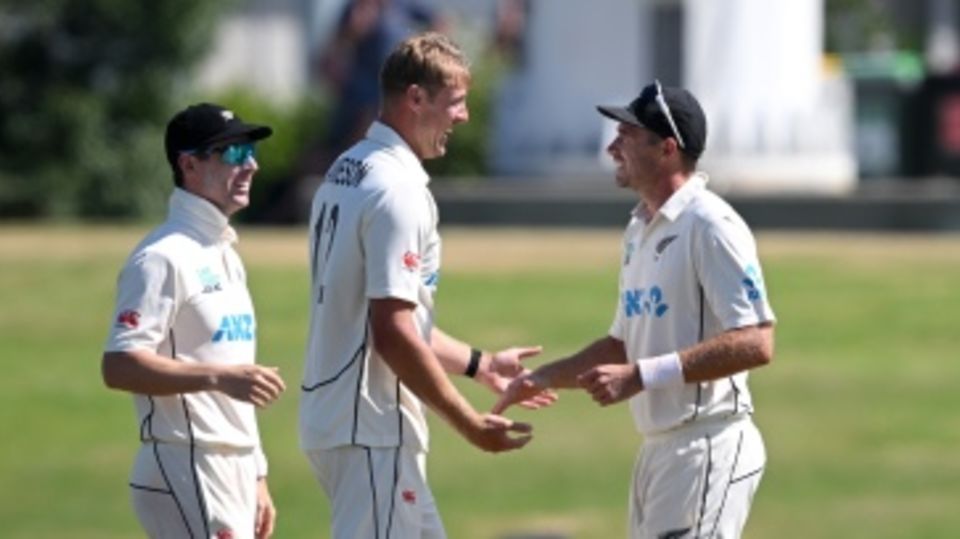 Kyle Jamieson removed the dangerous David Bedingham in the over after tea