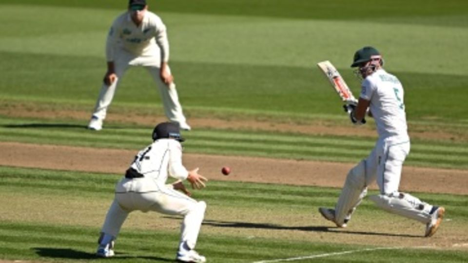 David Bedingham was caught by Will Young at short leg off his boot