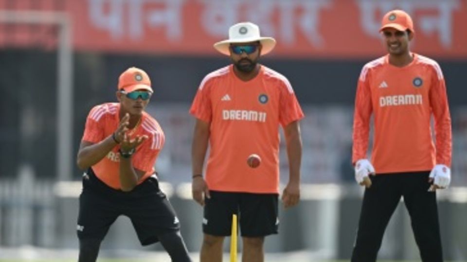 Yashasvi Jaiswal, Rohit Sharma and Shubman Gill get their game faces on