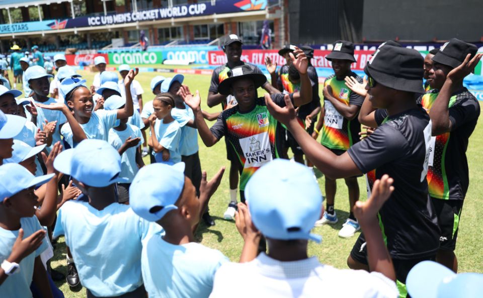 Zimbabwe's U-19 World Cup players interact with young aspiring cricketers in South Africa. ZC are hoping to champion more competitive cricket between African nations