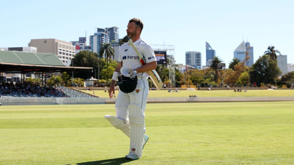 Matthew Wade walks off after his last first-class innings