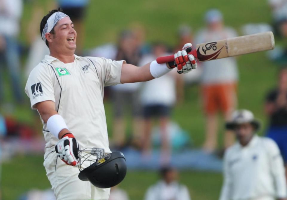 Jesse Ryder (in picture) and Daniel Vettori both scored hundreds in Hamilton against India in 2009, but New Zealand's innings total was just 279