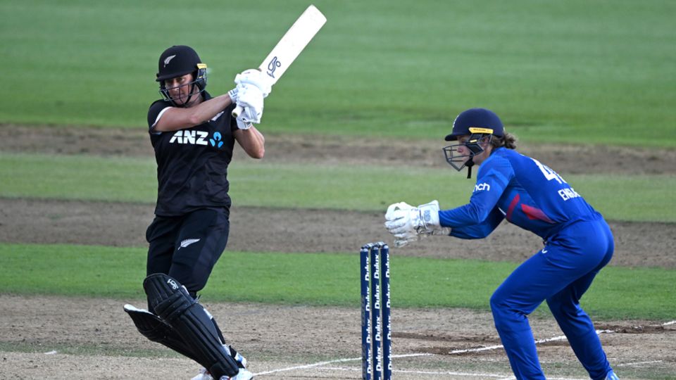 Sophie Devine en route to her 93-ball 100