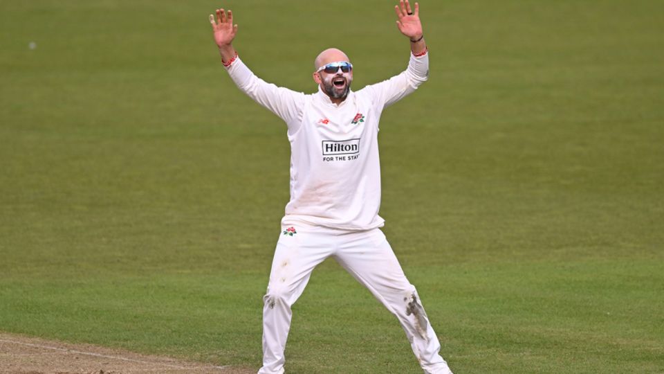 Nathan Lyon was in the wickets to cement Lancashire's position