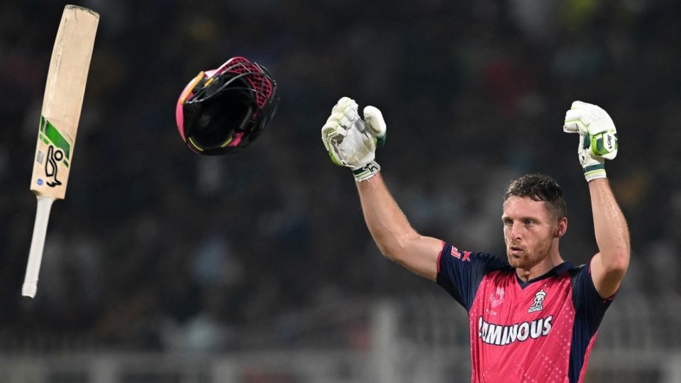 And that's how Jos Buttler celebrated his match-winning century