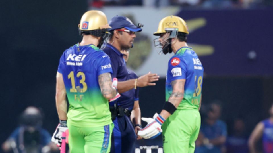Virat Kohli had a lot to say to the umpires on being given out off a high full toss, found to be a legal ball on review