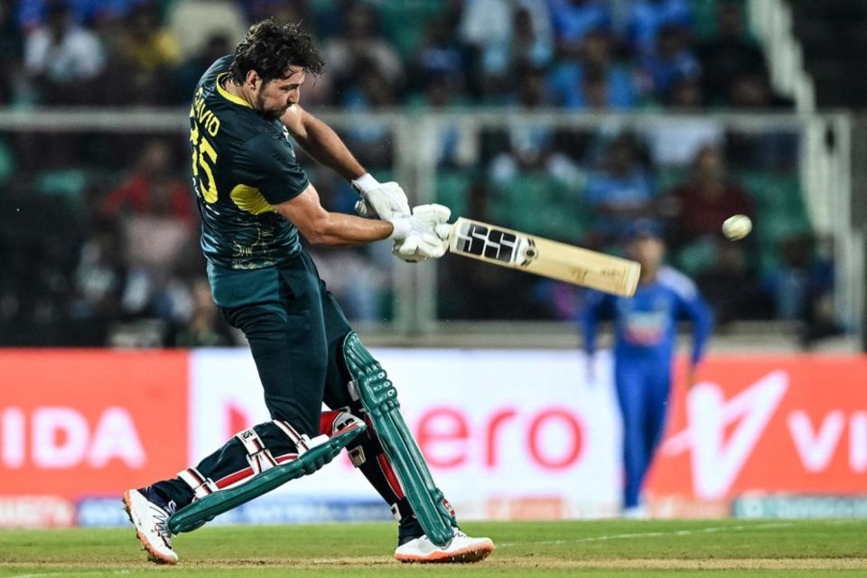 Strong-arm tactics: big, muscular batters like Tim David are the finishers of choice in limited-overs cricket today
