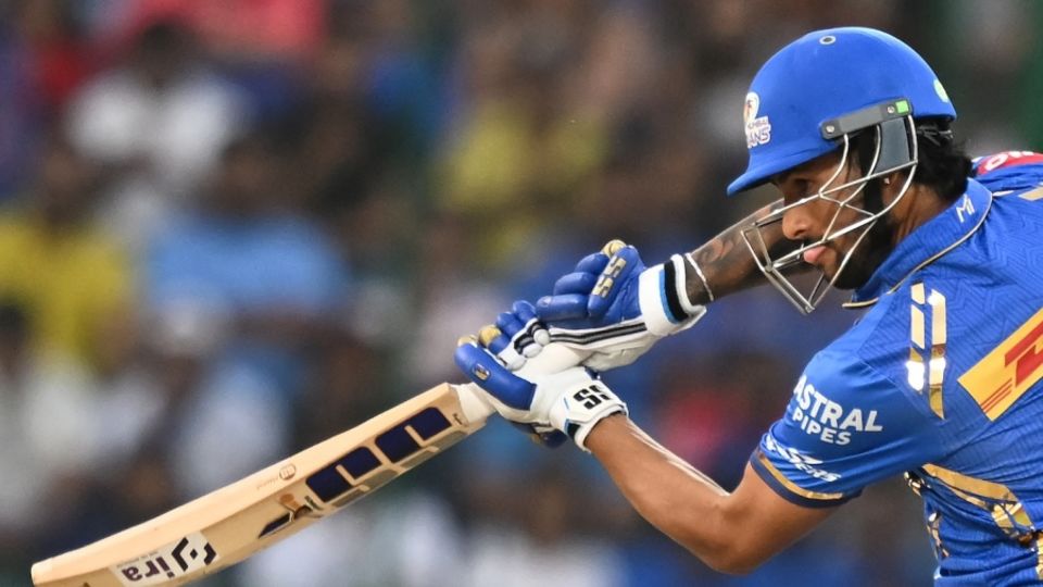 Tilak Varma top-scored for Mumbai Indians, but scored just eight runs off the first eight balls he faced off Axar Patel and Kuldeep Yadav