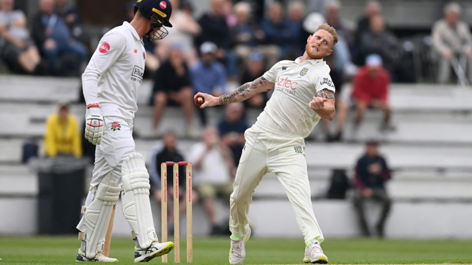 Ben Stokes was straight into action with the ball on his first appearance of the season