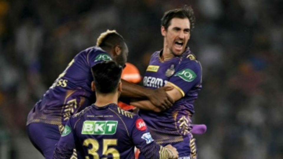 Mitchell Starc gave KKR the early advantage by bowling Travis Head second ball