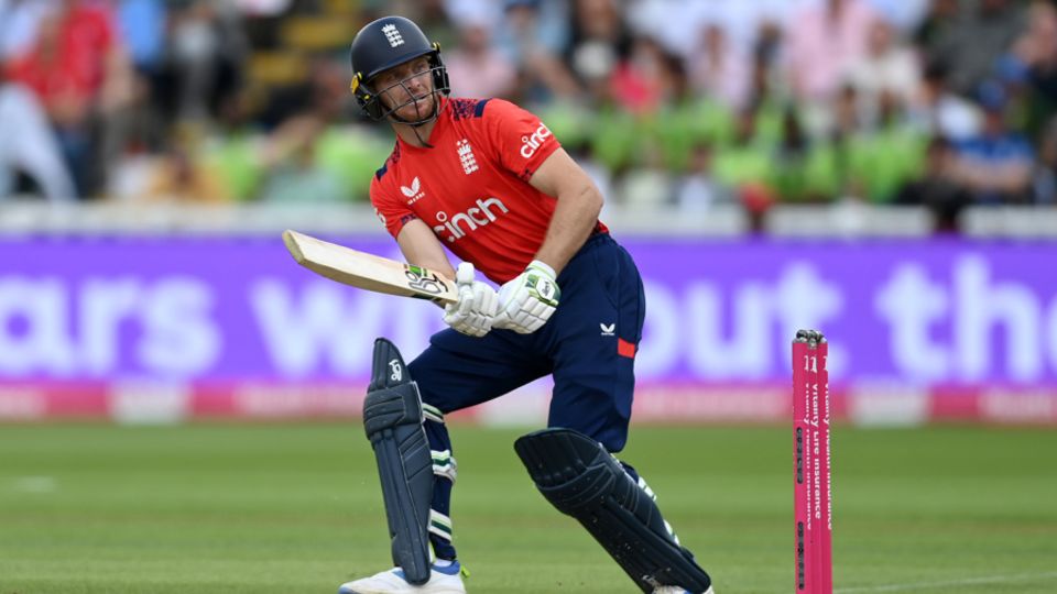 Jos Buttler scoops Haris Rauf for six