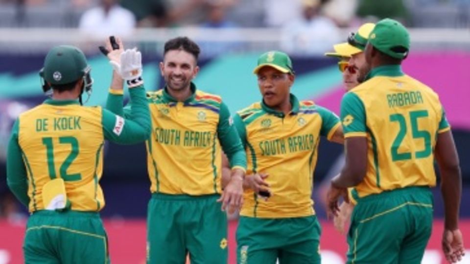 Keshav Maharaj struck with his first ball of the match