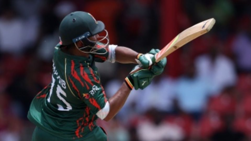 Shakib Al Hasan scored an unbeaten 64