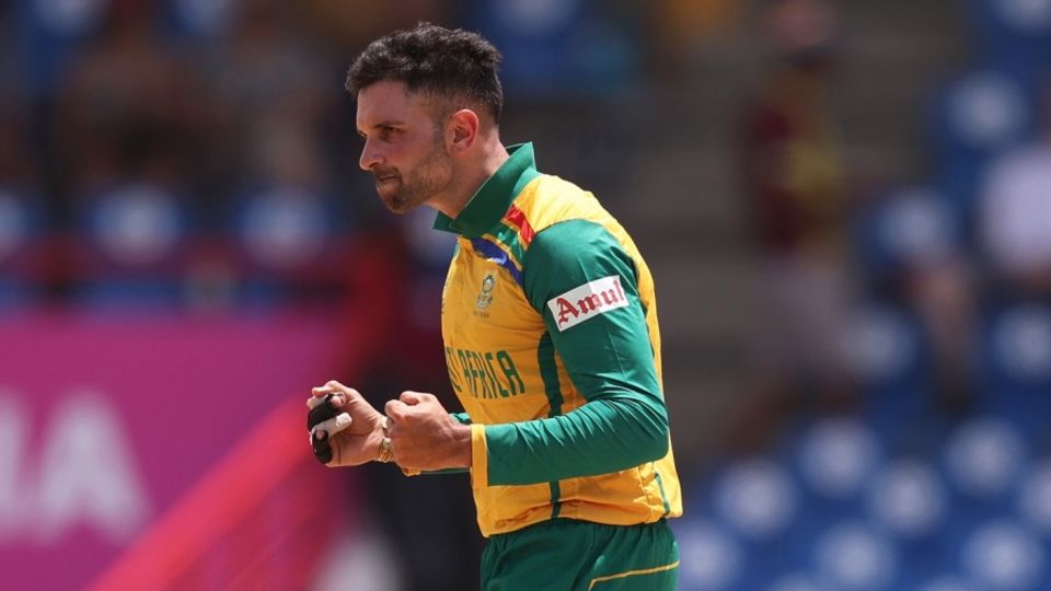 Keshav Maharaj finished with 2 for 25 against England