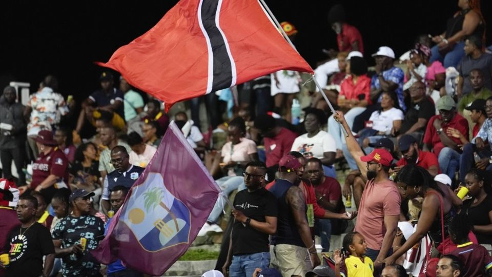 West Indies fans show their support in North Sound
