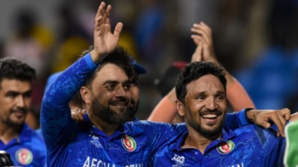 Rashid Khan and Gulbadin Naib soak in Afghanistan's historic win