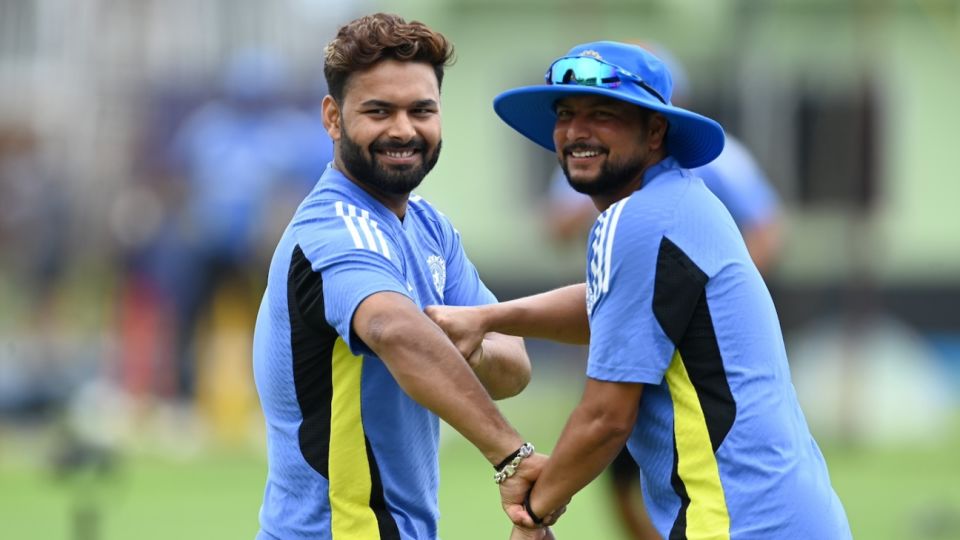 Rishabh Pant and Kuldeep Yadav horse around