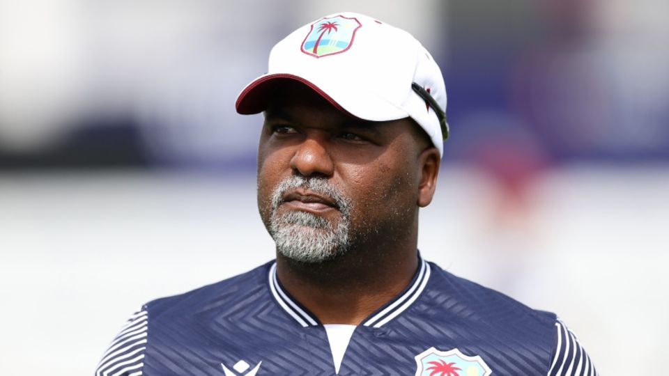 West Indies Test coach Andre Coley at a training session