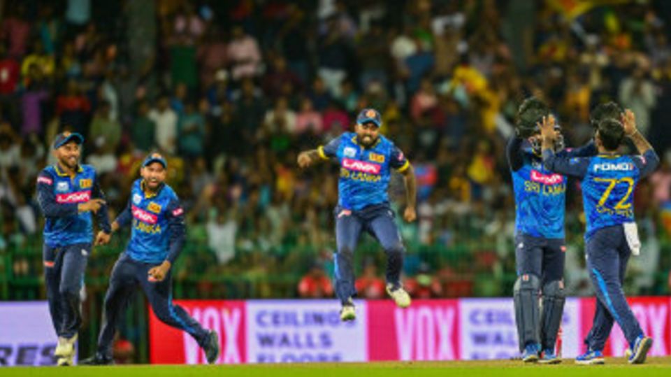 Sri Lanka celebrate as another wicket falls