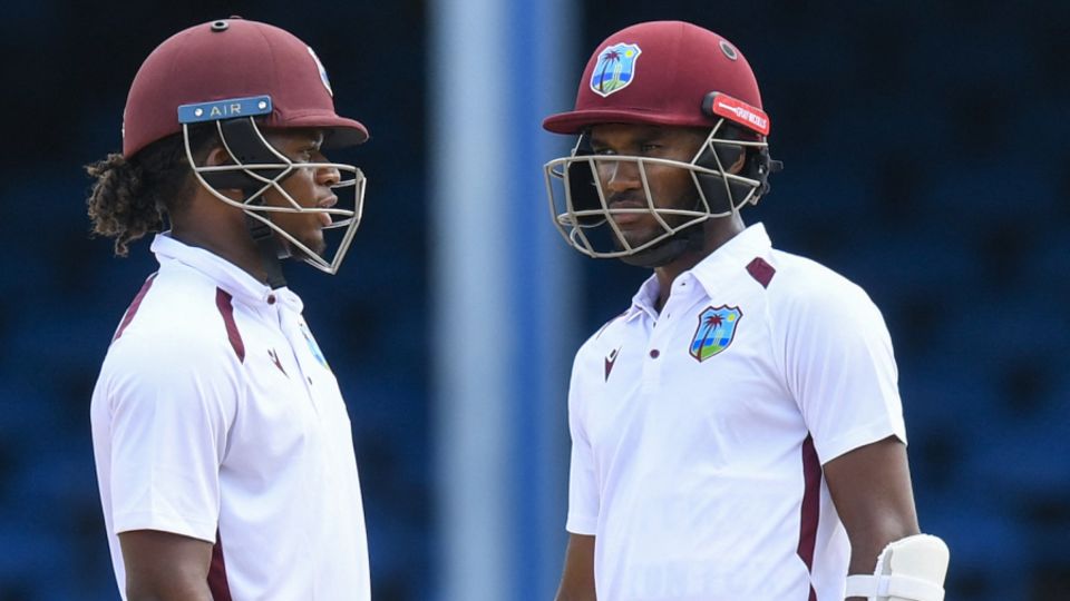 Kraigg Brathwaite and Keacy Carty put on 60 for the second wicket