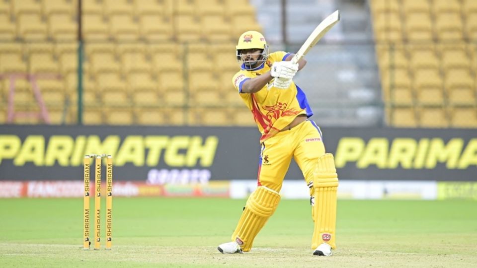Macneil Noronha during the Maharaja T20 Trophy