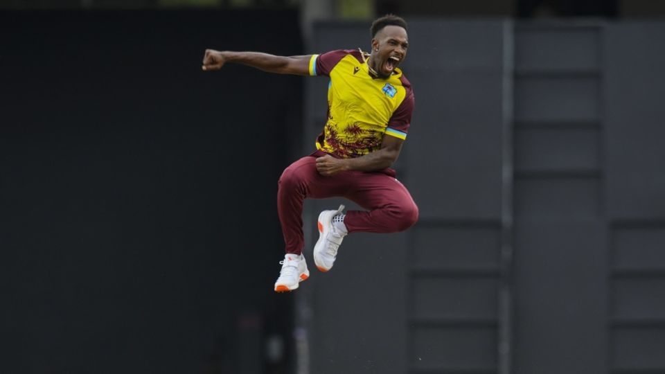 Matthew Forde's trademark celebratory leap, which the world outside the Caribbean is starting to get familiar with