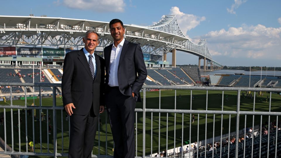 Mitesh Velani, right, spent a decade working for Saracens