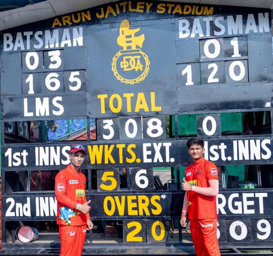 Ayush Badoni (left) and Priyansh Arya, both of whom have impressed in the IPL, starred in a Delhi Premier League game in its first season, last year