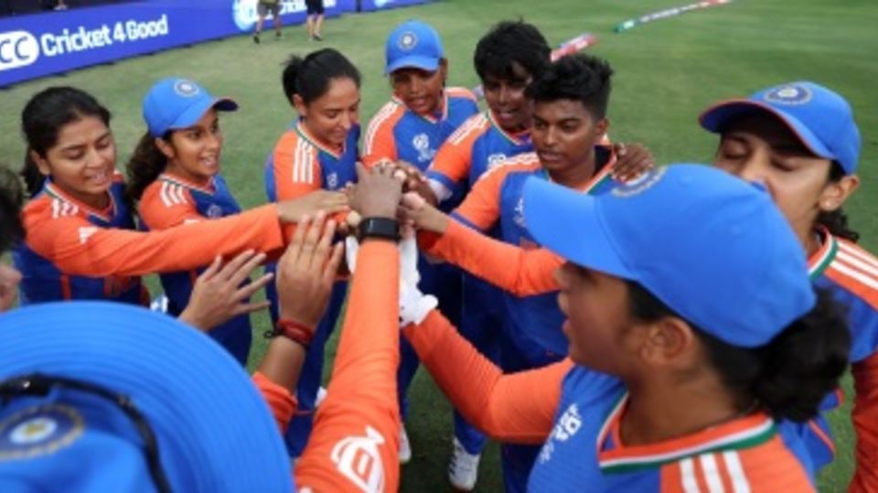 India in a team huddle ahead of the New Zealand match