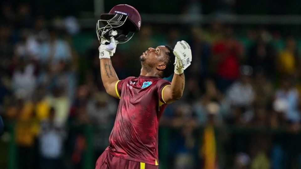 Evin Lewis scored 102 off 61 balls in his first ODI since 2021