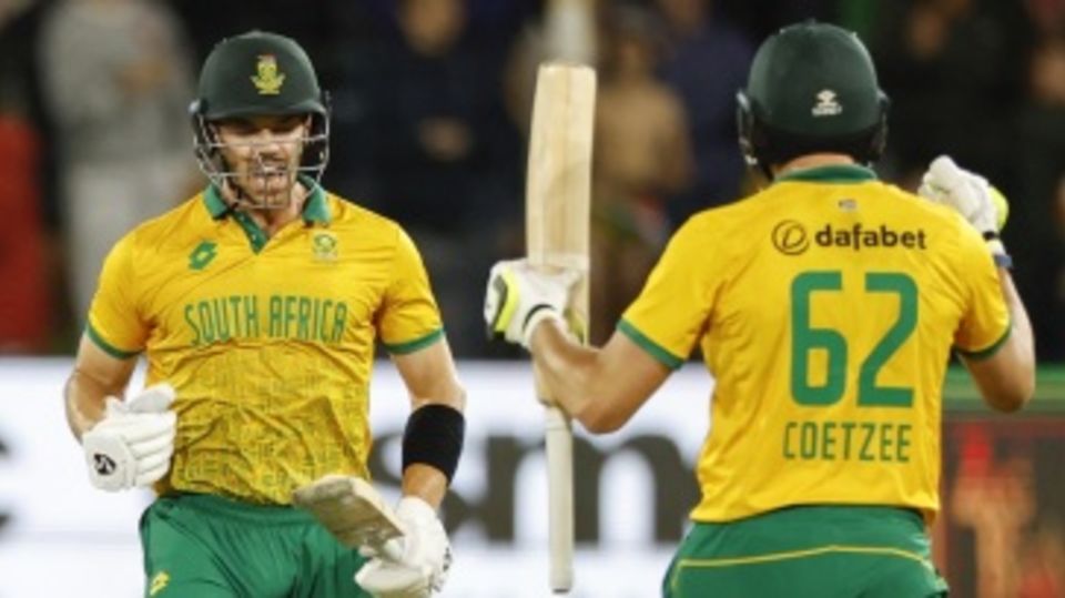 Tristan Stubbs and Gerald Coetzee celebrate