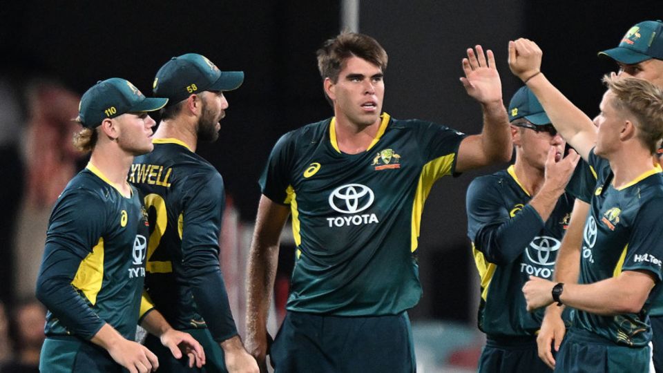 Xavier Bartlett stuck twice in his first over back for Australia