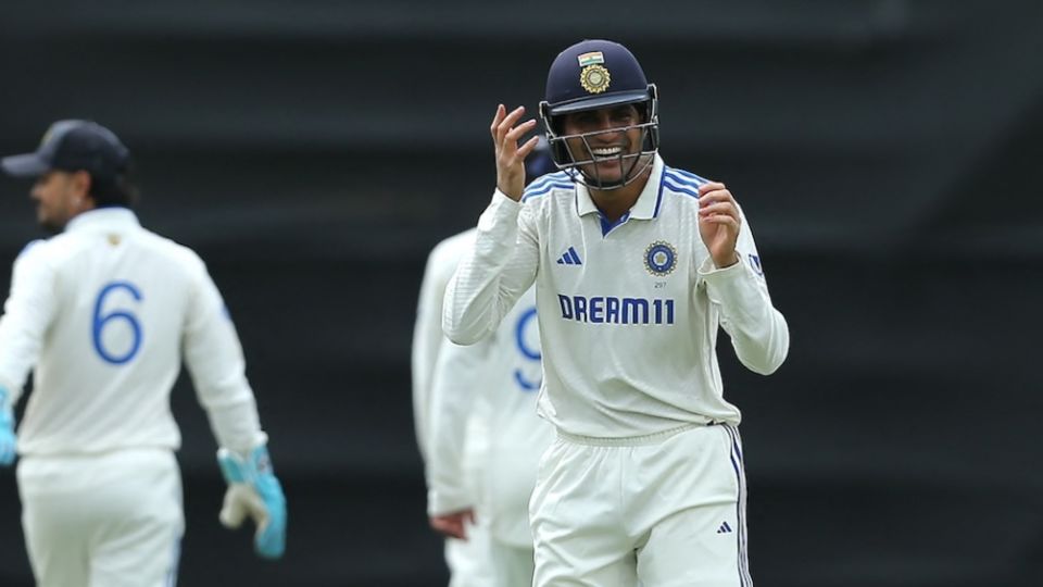 Shubman Gill during India's match simulation on Friday