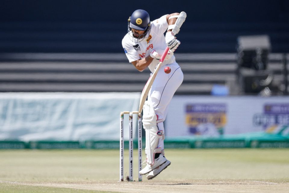 Dinesh Chandimal was very watchful against the tall South Africa bowlers in Durban