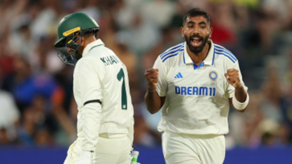 Jasprit Bumrah got Usman Khawaja to give India their first wicket