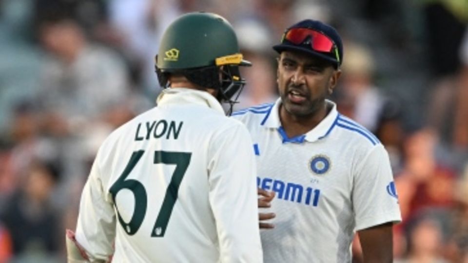 Just two old friends - Nathan Lyon and R Ashwin - catching up