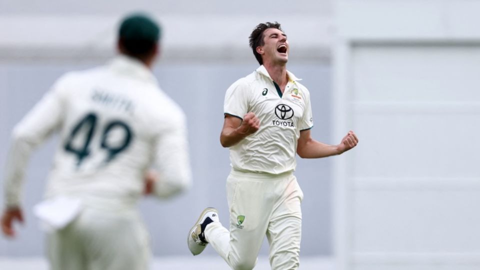 Pat Cummins ended the day with four wickets to his name