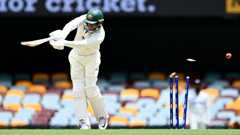 Usman Khawaja has been cleaned up by Jasprit Bumrah four times this series
