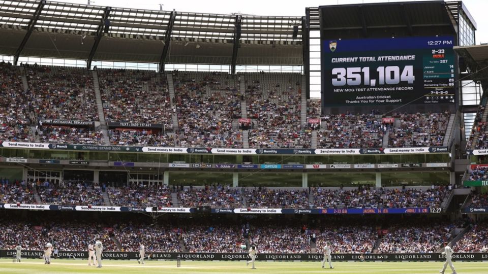 A record total attendance at the MCG
