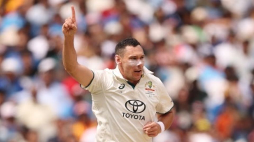 Scott Boland got one to climb on Ravindra Jadeja and take his edge through to the keeper