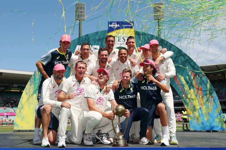 The Australians got their hands on the Border Gavaskar Trophy after a long gap
