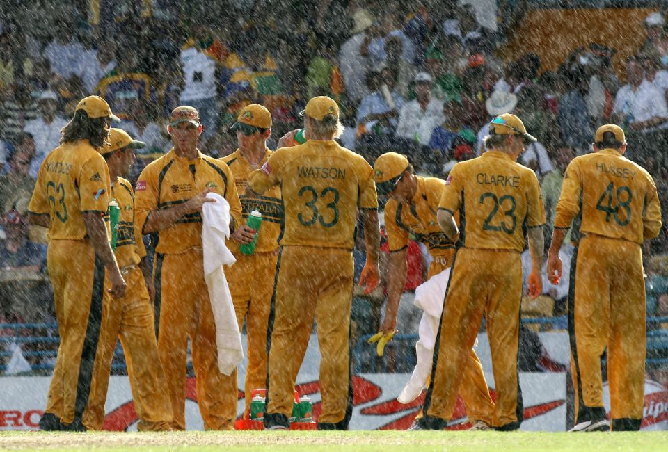 Cry me a shower: a picture that perfectly captures the farce of the 2007 World Cup final