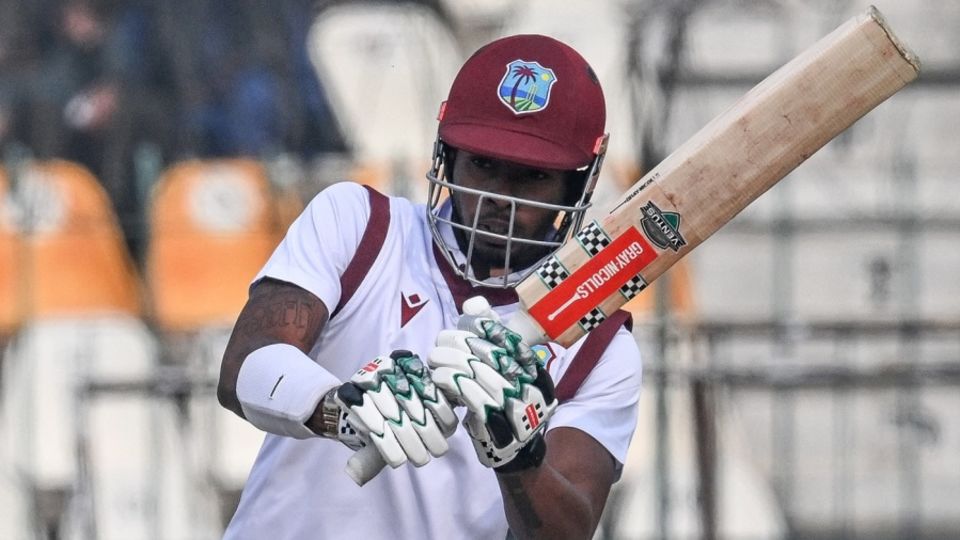 Alick Athanaze compiled a fine fourth-innings half-century on a tough Multan surface