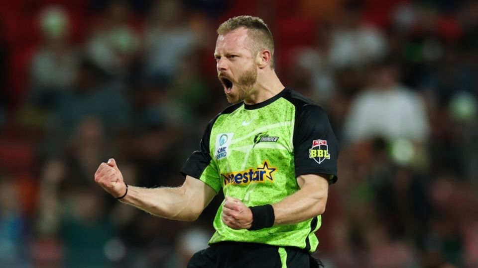 Nathan McAndrew roars in celebration